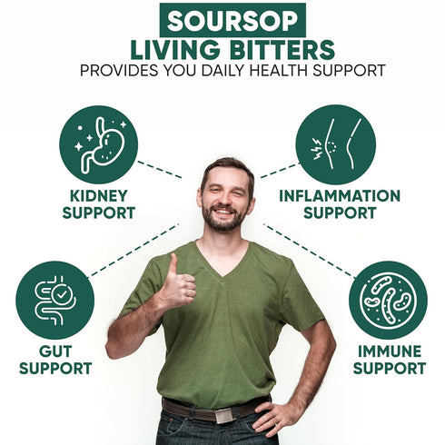 8 Oz Herboganic Soursop Living Bittersfor overall Health and wellness |