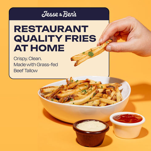 Frozen 3 Jesse & Ben's House-Cut Tallow & Sea Salt Fries, Made with Grass-Fed Beef Tallow, Gluten-Free, Non-GMO