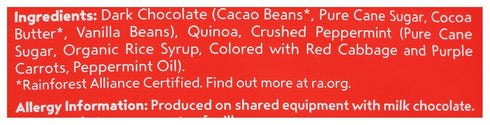 3 Undercover Chocolate Co, Dark Chocolate Peppermint Quinoa Crisps, Ounce