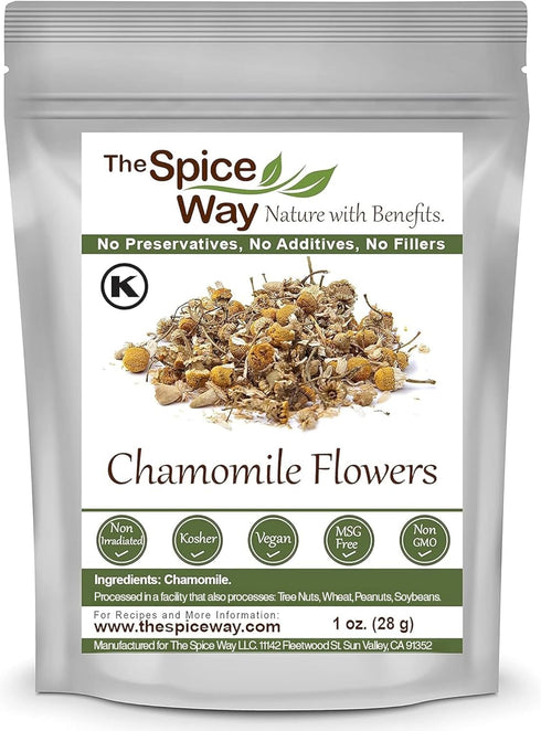 The Spice Way Chamomile Flowers, 1 oz Loose Dried Chamomile