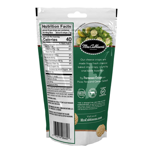 Mrs. Cubbison's Flavor 100 Real Keto Friendly Parmesan Cheese Crisps, Great for Snacking, 1.98 Ounce