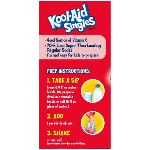 0.55 oz, 12-count Packets Kool-aid Singles Cherry