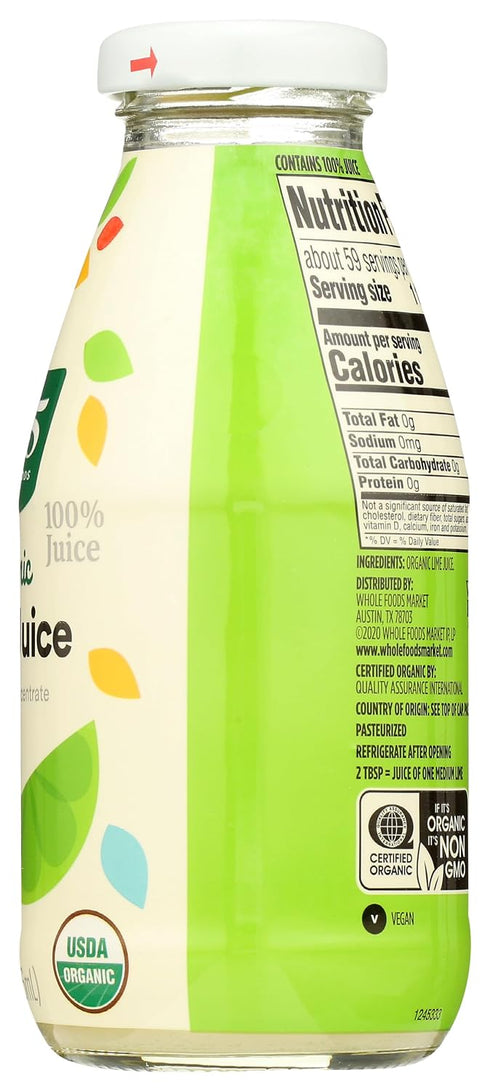 365 10 Oz by Whole Foods Market, Organic Lime Juice, Fl