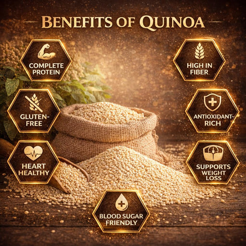 1.5 lb (24 oz) Premium Quinoa Whole Grain Quinoa, Superfood, High Protein & Fiber, Vegan Plant-Based Grain for Cooking
