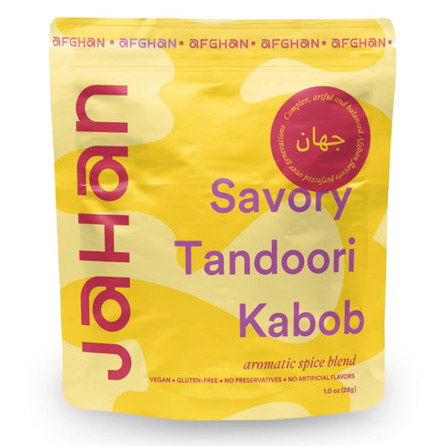 Jahan Afghan Savory Tandoori Kabob Spice Blend, Flavorful Blends for Easy Home Cooking, 3 oz