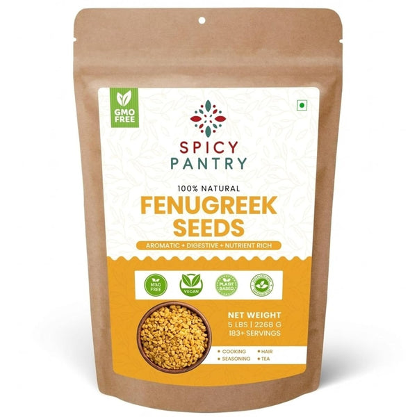 SPICY PANTRY Fenugreek Seeds 4 oz Non-GMO, Gluten Free, Whole Methi Seeds