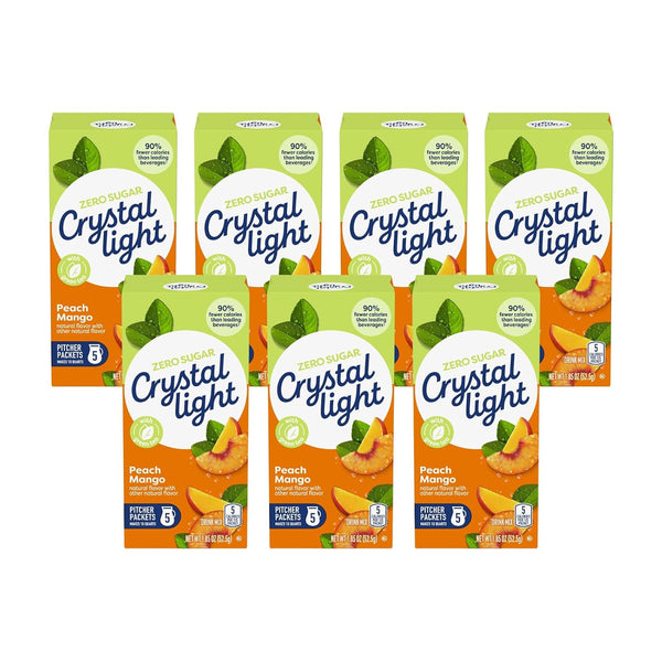 Crystal Light Peach Mango Green Tea Drink Mix, 10-Quart Box (Pack of