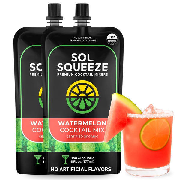 Organic Watermelon Cocktail & Mocktail Mix Drink Mixers W/ Real Fruit |