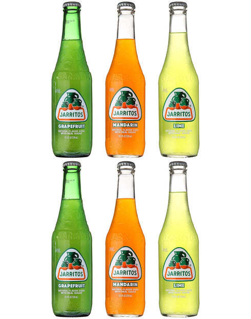 Jarritos Mexican Soft Soda Drink, Grapefruit, Mandarin, Lime - Variety Pack, 12.5oz