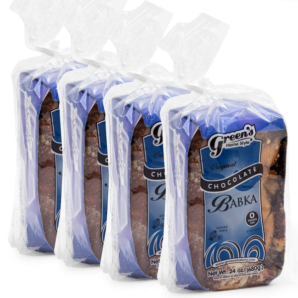 Green's Bakery Chocolate Loaf Babka, 4 Pack 24-oz. Fresh and Delicious, OK