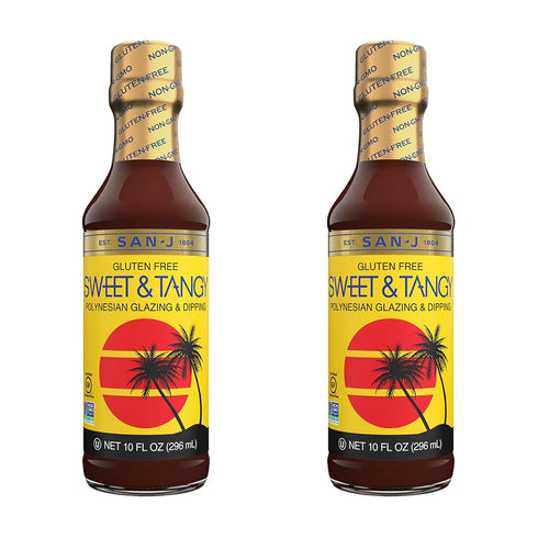 San-J Gluten Free Sweet & Tangy Sauce - Non-GMO Cooking Sauce - 10 oz. Bottles, 2 Pack