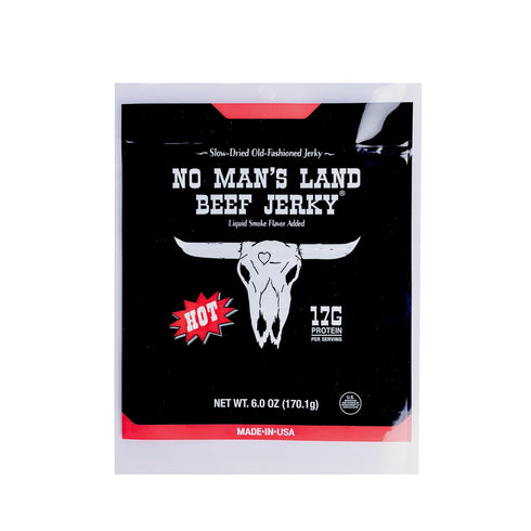 No Mans Land Slow-Dried Beef Jerky | 17G Protein, Low Carb, Low