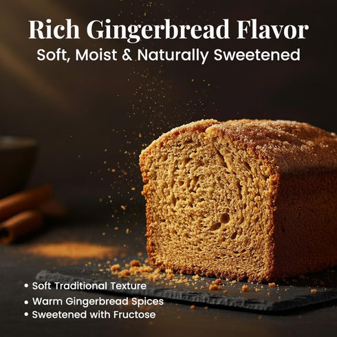 Gourmet Sweets Classic Gingerbread Cake with Fructose - Traditional Gingerbread Treats with Soft Texture for Daily Tea