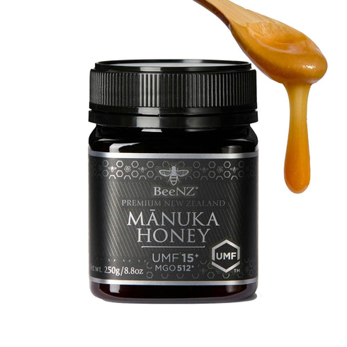 BeeNZ Raw Manuka Honey, Certified UMF 15+ (MGO 514+), Pure New Zealand