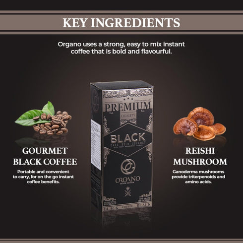 100% (30 ORGANO Gourmet Black Coffee, Certified Organic Ganoderma Lucidum Sachets)