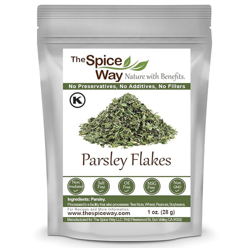 The Spice Way Parsley Flakes (1 oz) - Non-GMO & Vegan-Friendly Dried Chopped Leaf for Freshness in Every Dish