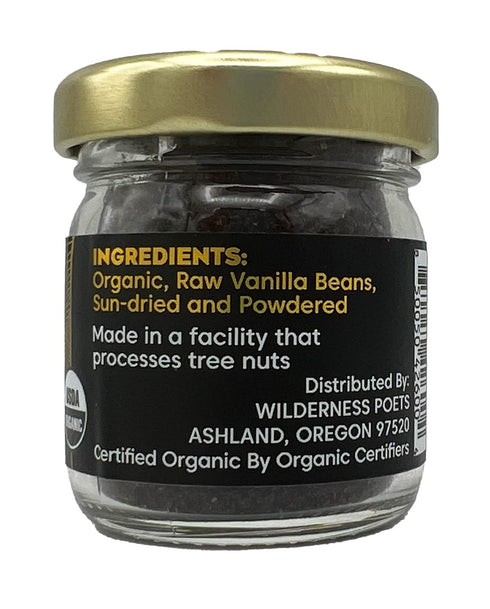 100% (14 Wilderness Poets, Pure Vanilla Powder - Organic Ground Vanilla Beans - Tahitian Variety, Grade A | Potent
