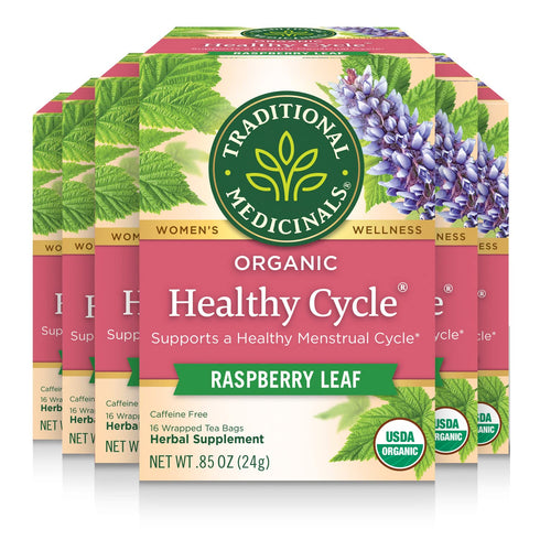Traditional Medicinals Tea, Organic Healthy Cycle, Supports Healthy Menstrual Cycles, Kosher, Non-GMO,