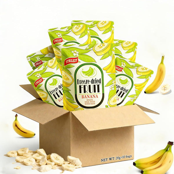 Freeze Dried Bananas Fruit Snack Box- 20g10 bags, Only Bananas | No