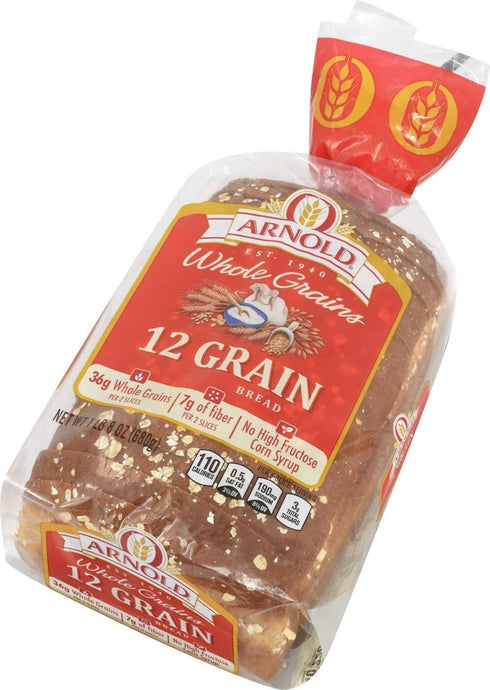 12 24 Oz 2 Arnold Whole Grains Grain Sliced Bread, - Loaves