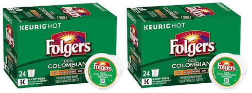 100 48 Count Folgers percent Colombian Decaf single serve K-cup pods for Keurig brewers