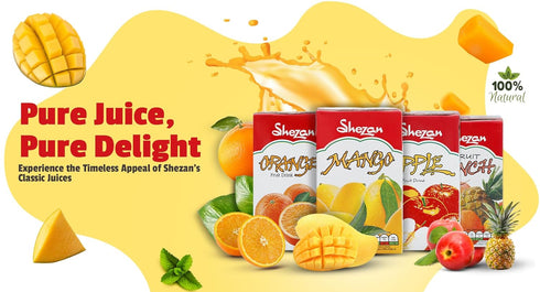 SHEZAN 250ml (8.45 Oz) Pack 6 Pack Mango Fruit Drink Fl | of | Authentic Flavor and Luxurious Smoothness | Vibrant