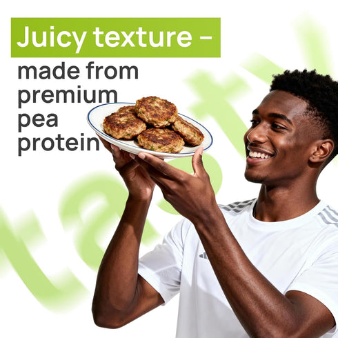 ~2 lb 227g Creative Pea Beef-Style Mix | Makes from | Shelf-Stable Vegan Protein | Just Add Water & Oil | Easy Burgers