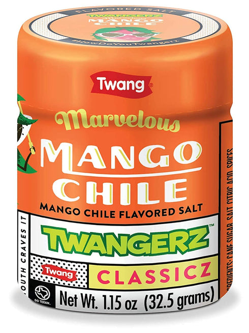 Twangerz Mango Chile Seasoning Salt Snack Topping, 1.15-Ounce Shaker (Pack of 10)