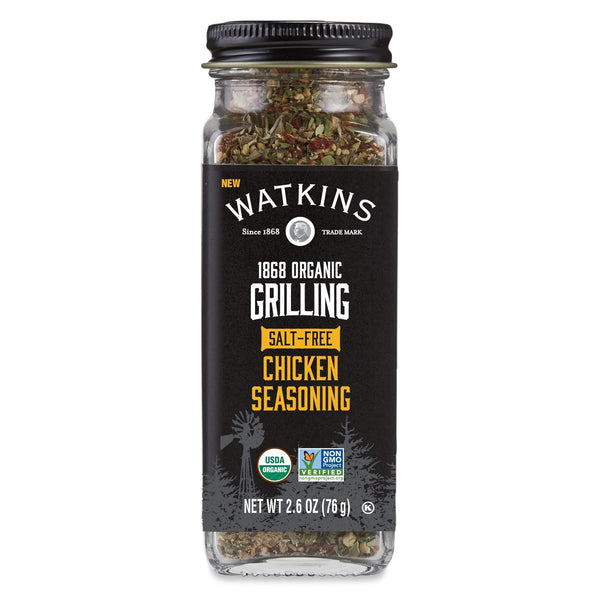Watkins Salt-Free Organic Chicken Seasoning, 2.6 oz, 1-Pack