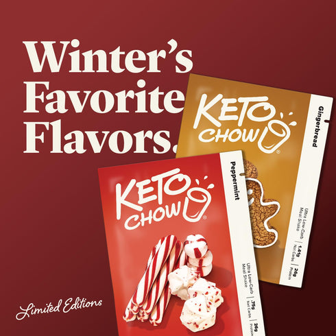 Keto Chow Holiday Gingerbread|Meal Replacement Shake Powder|Nutritionally Complete Keto Food|Low Carb Meals|Delicious