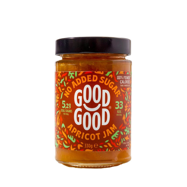 GOOD GOOD Apricot Jam - No Added Sugar - Low Calorie -