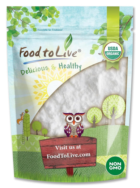 Food to Live Organic Arrowroot Flour, 5 Pounds Non-GMO Powder, Fine Starch,