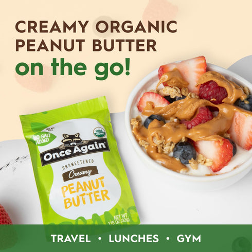 Packets Packets Packs 1.15 Packs, 10 Count Once Again Organic Peanut Butter - Individual Peanut Butter for Snacks