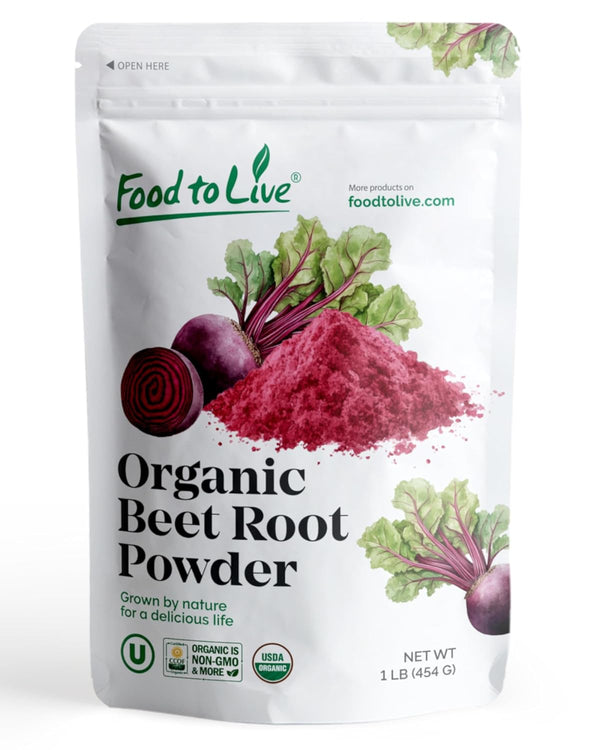Food to Live Organic Beet Root Juice Powder, 1 Pound - Non-GMO,