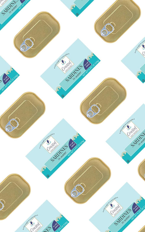 Coastal Gourmet 4.375 oz. (Pack 12) (Packaging Sardines in Water- No Salt Added of May Vary)