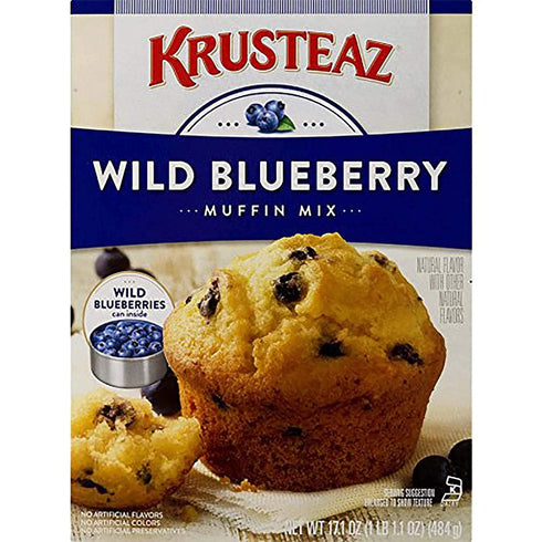 17.1-Ounce (Pack 2) Krusteaz Wild Blueberry Muffin Mix, Box