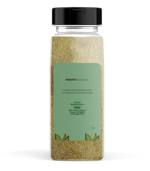 11 oz, Unpretentious Ground Thyme, Versatile Seasoning, Savory Flavor, Soups & Sauces