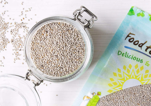 1.5 3, 6, Food to Live - White Chia Seeds, Pounds - Whole, Raw, Kosher, Keto, Sirtfood, Vegan, Bulk. Rich in Omega