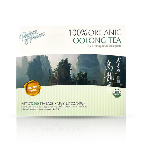 Prince of Peace 100% Organic Oolong Tea, BEST VALUE Family Size, 200