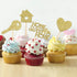 Zonon 55 Piece Home Sweet Home Cupcake Topper, Gold Glitter, New House Welcome Party