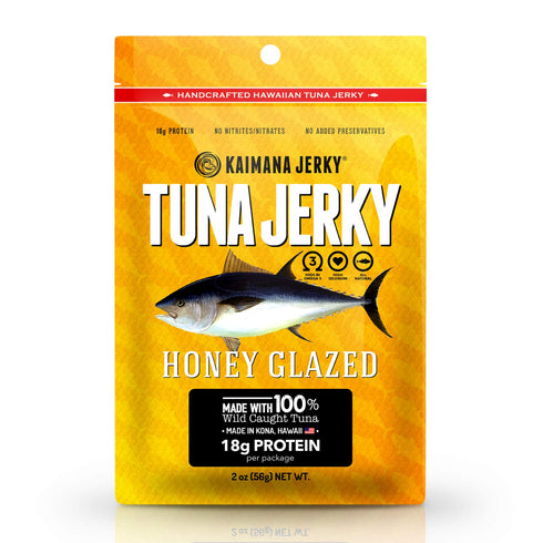 Kaimana Ahi Tuna Jerky Honey Glazed 2 Ounce - Soft and Tasty