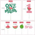 Set of 27 Glitter Watermelon Cake Cupcake Toppers, One in a Melon Birthday Party Decor, Kids Party Supplies for Baby
