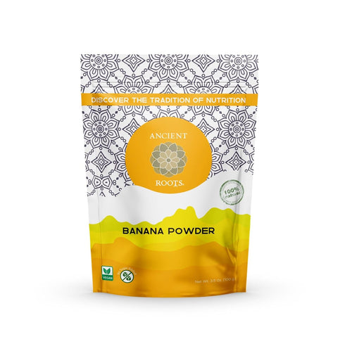 Ancient Roots Banana Powder - Freeze-dried, All-natural, No Sugar Added, Smoothie Mix,