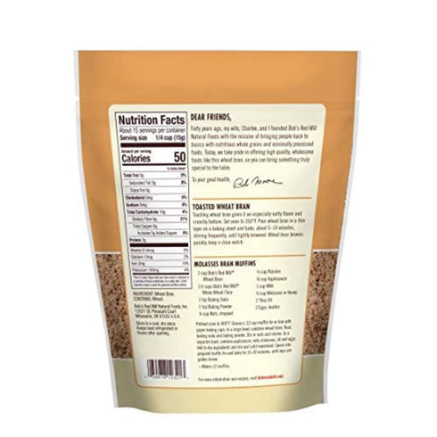 8 Bob's Red Mill Unprocessed Miller's Wheat Bran, Ounce