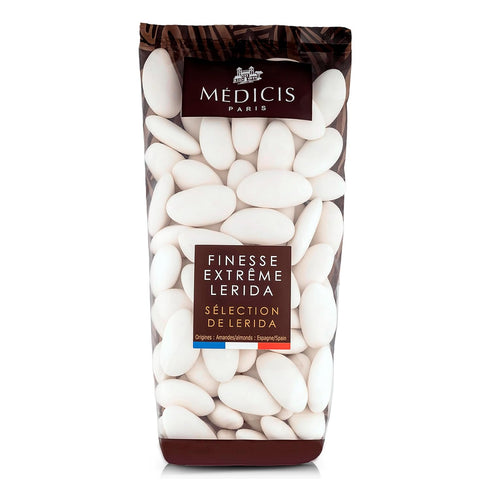 Medicis Premium Candied Almond Dragees (French Jordan Almonds) - Sugar Coated Candies, 75 Count Bag, 8.8oz, Ideal for
