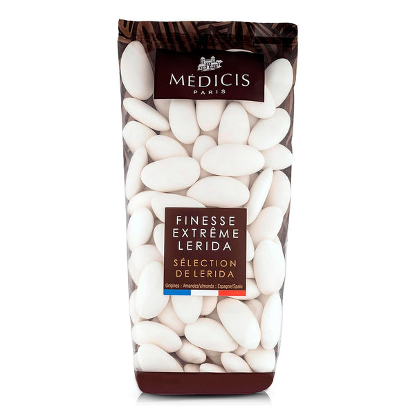 Medicis Premium Candied Almond Dragees (French Jordan Almonds) - Sugar Coated Candies, 75 Count Bag, 8.8oz, Ideal for