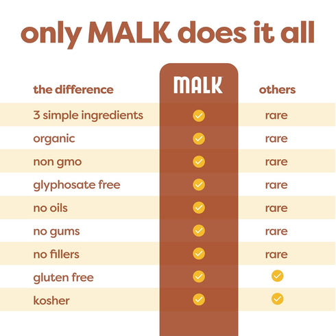 (32oz, Pack 6) MALK Oat Milk of Original Shelf Stable Organic Oat Milk, Non GMO, Dairy Free, Vegan, Plant Based, No