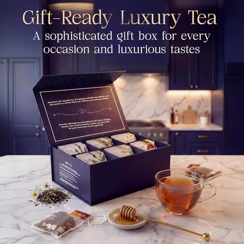 30 Count 6 Mighty Leaf Tea and Company Organic Tea Sampler Silken Tea Bags Assorted Flavors: Earl Grey, Rooibos