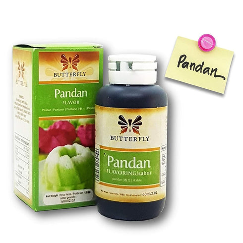Pandan Flavoring Extract by Butterfly, 2 Ounce (60 ml) with Mini Refrigerator Magnet