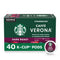 Starbucks K-Cup Coffee Pods, Dark Roast, Caff Verona for Keurig Brewers, 100%